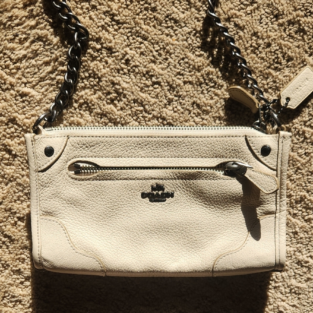 Coach Leather Off White Cream Bag